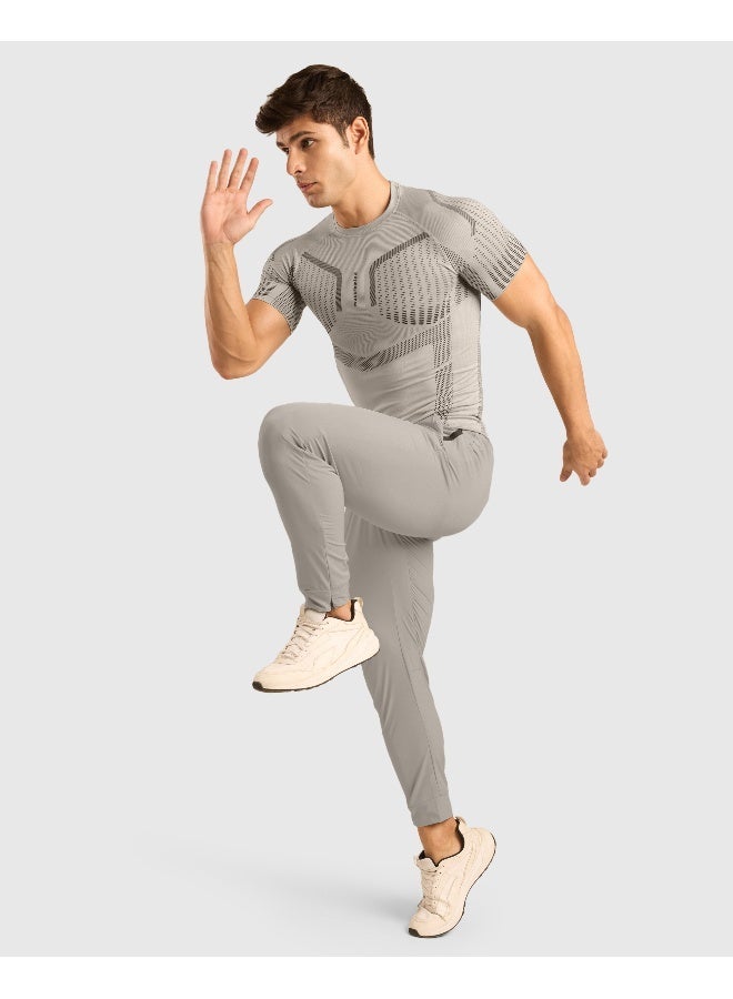 ماسلميند تيشيرت نصف كم بضغط سلس وألواح مضلعة لدعم القوام - Image 3
