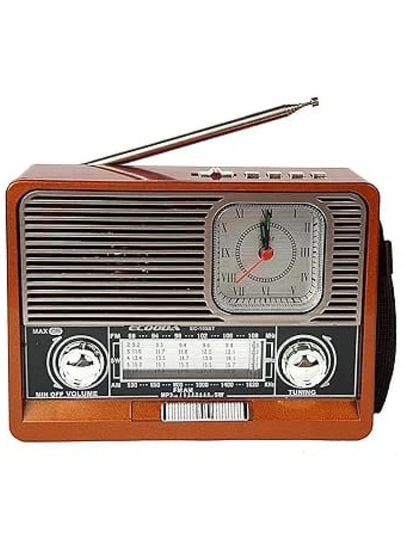 EC-2113BT Rechargeable Bluetooth Radio, supports 8 bands (1-6) and has multiple functions including USB, TF card, Bluetooth, and flashlight.  - Image 2