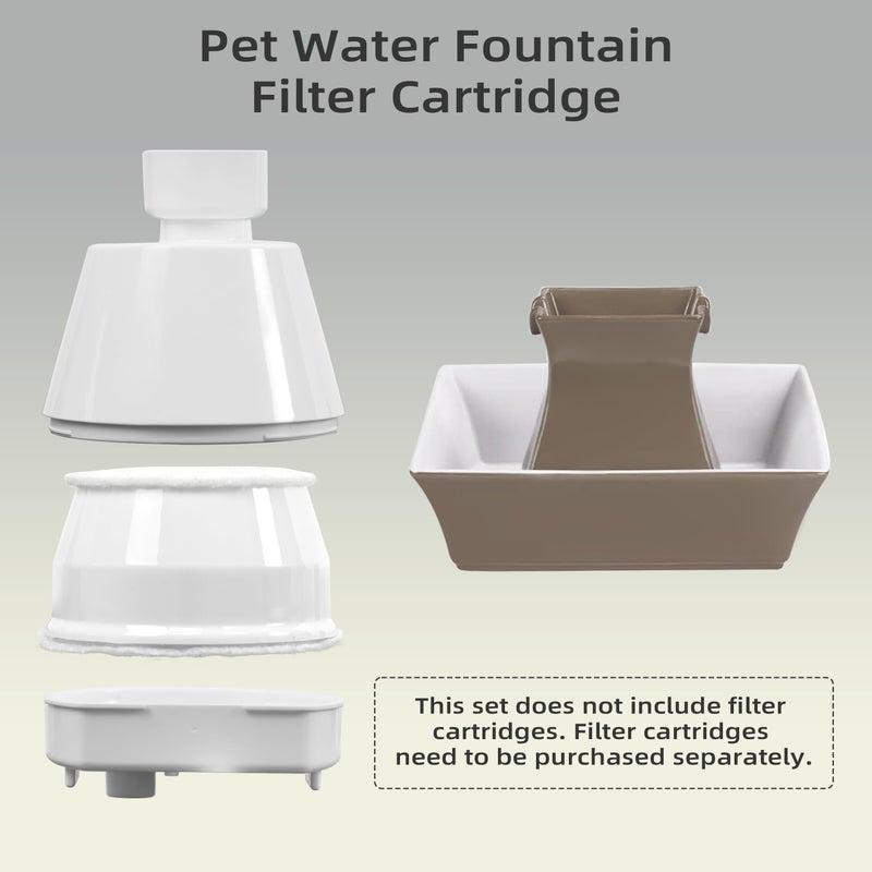 Baofum Cat Water Fountain Replacement Filter Housing & Silicone Nozzle Plug Set Pet Water Dispenser, Pet Fountain Parts Accessories (B. 1 Housing+2 Silicone Nozzle Plug) - Image 4