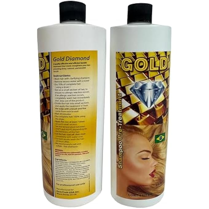 KERA FRUIT CIRUGIA CAPILAR GOLD DIAMOND 16OZ INCLUYE SHAMPOO TRATAMIENDO DE KERATINA ORO - Image 3