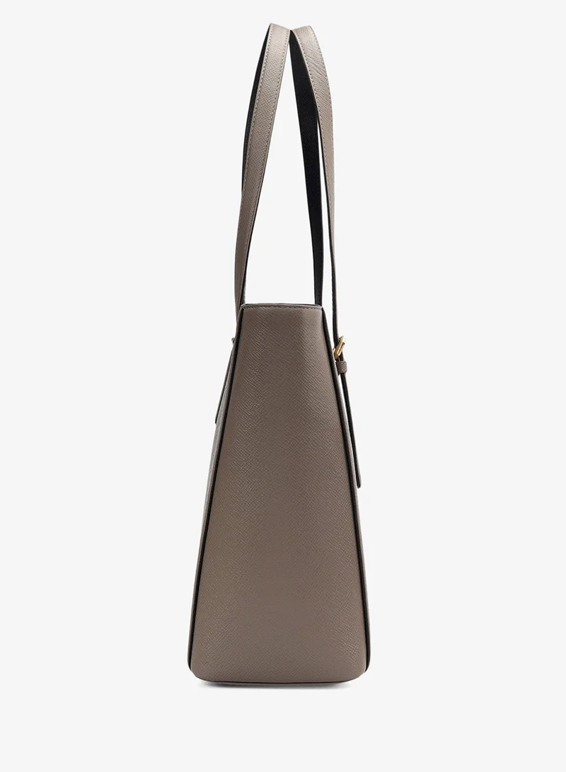 Da Milano  Large Franzy Leather Tote - Smoke Grey for Women | Best Price UAE