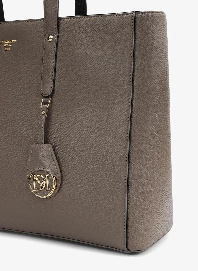 Da Milano  Large Franzy Leather Tote - Smoke Grey for Women | Best Price UAE