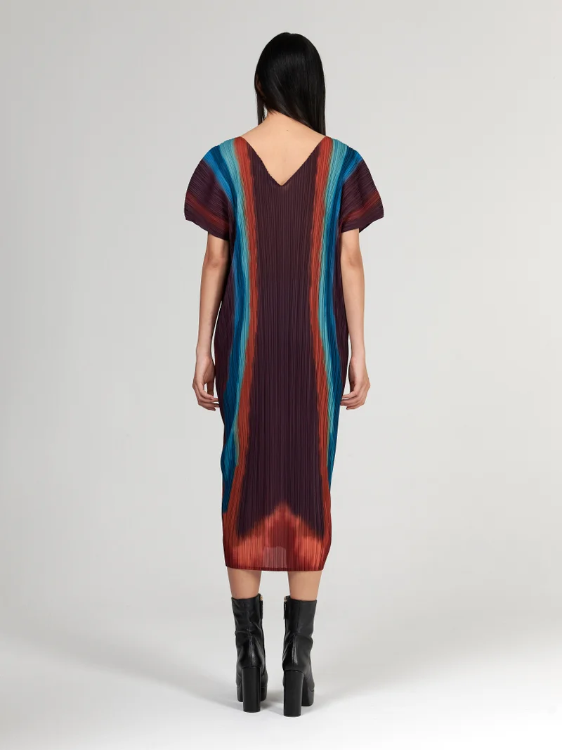 leem Printed Plisse Kaftan