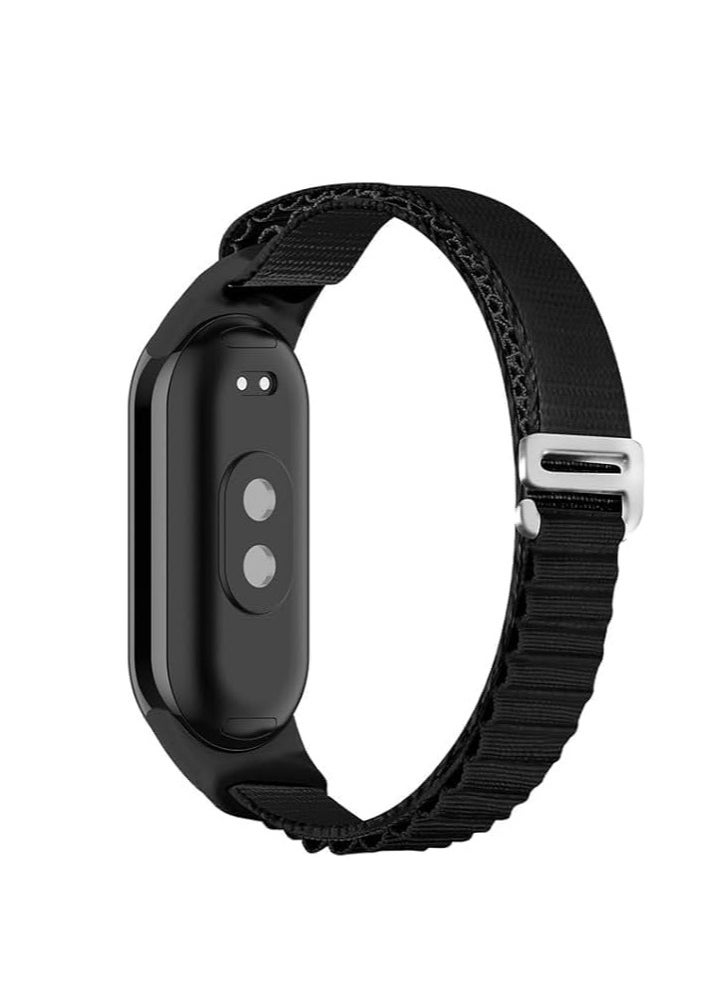 Generic Next Store Braided Watch Band Compatible with Xiaomi Mi band 8/9, Stretchy Nylon Strap, Stylish and Comfortable Design, Perfect for Sports and Daily Use.  - Image 1