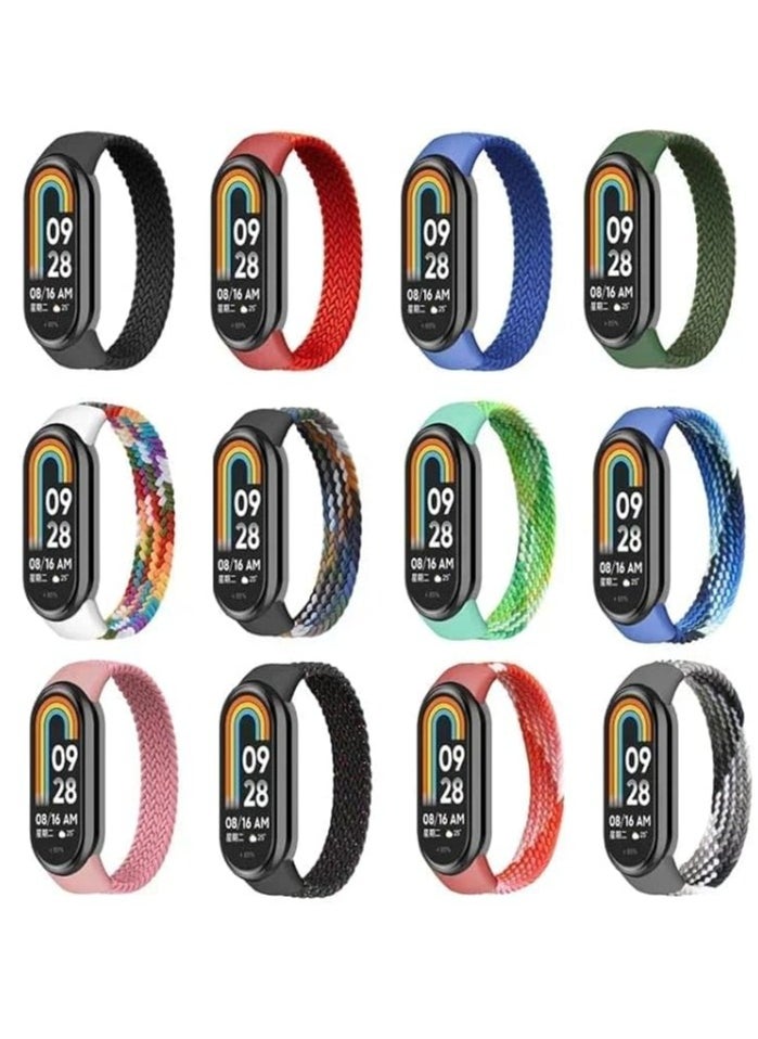Generic Next Store Braided Watch Band Compatible with Xiaomi Mi band 8/9, Stretchy Nylon Strap, Stylish and Comfortable Design, Perfect for Sports and Daily Use.  - Image 2
