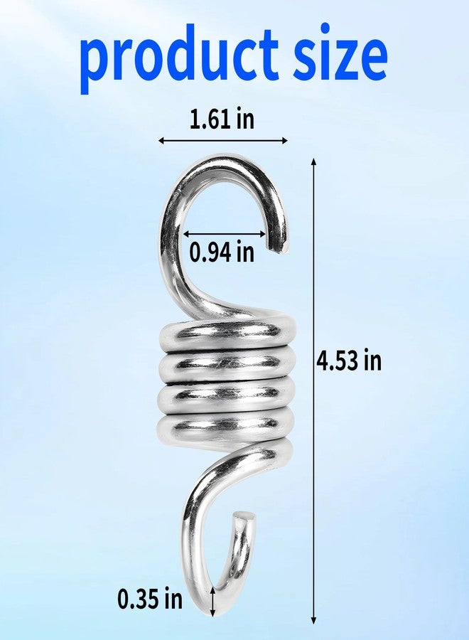 brougetme Heavy Duty Hammock Chair Springs (4-Pack) - 1300LBS Capacity Suspension Hangers for Porch Swing, Boxing Bag, Hanging Chair, Gym & Patio - High-Strength Extension Hooks - Image 3