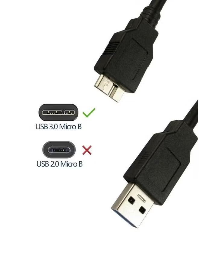 فوجيشكا كابل USB 3.0 لنقل بيانات القرص الصلب الخارجي عالي السرعة بطول 50 سم (FJCD0645) - أسود - Image 5