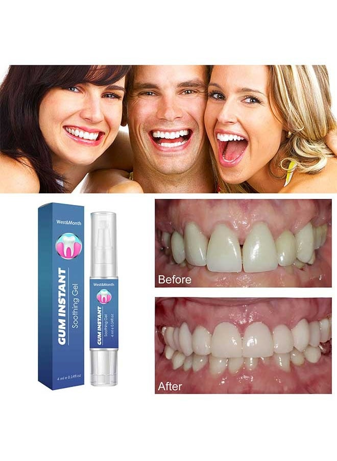 West&Month - Gum Instant Soothing Gel 4ml, Relieve Gum Recession/Swelling/Pain, Whitening Gum Care Gel for Cleaning Plaque Stains - Image 1
