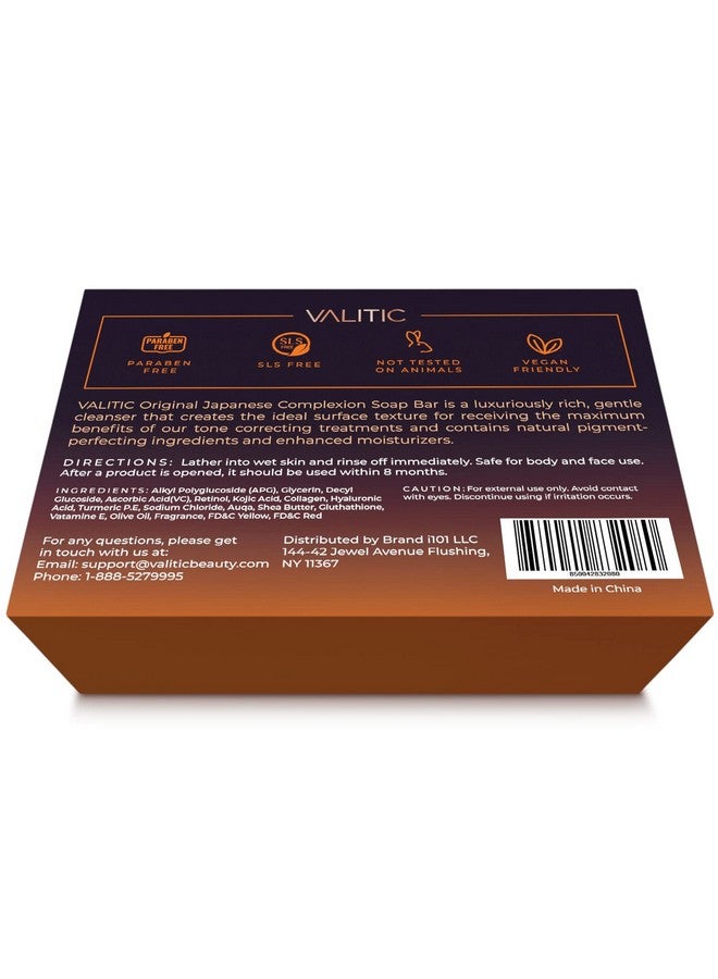 VALITIC Kojic Acid Soap for Hyperpigmentation - with Glutathione, Collagen & Vitamin C - Natural Soap Bars with Turmeric - Original Japanese Complex for Dark Spot Correction - 2 Pack - Image 5