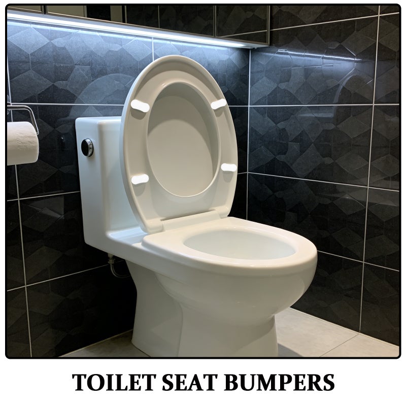 🚽 ثماني قطع واقيات شفافة لمقاعد المرحاض مع تقليل الضوضاء للاستخدام المنزلي العام - Image 2