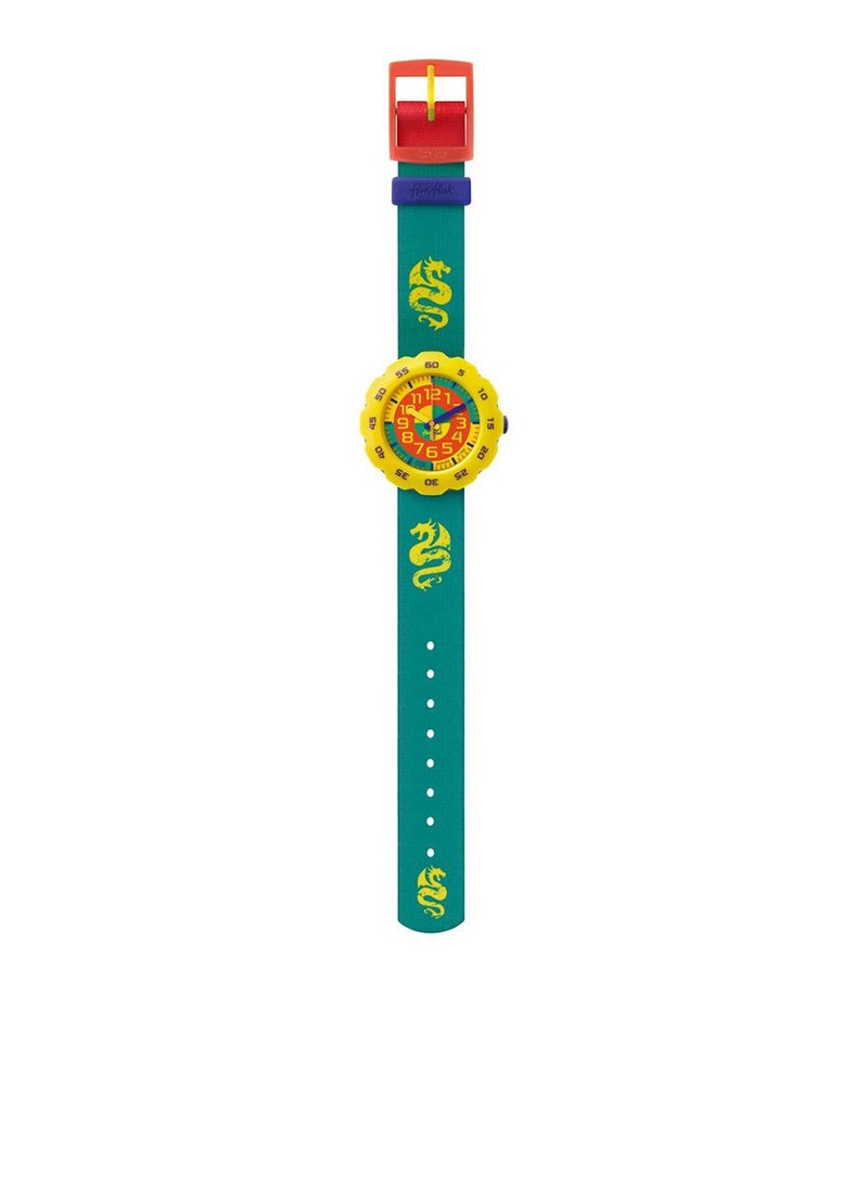 Swatch Kids Unisex Boy In Spring Green Quartz Movement Water Resistant Wrist Watch - 32 Mm - Image 1