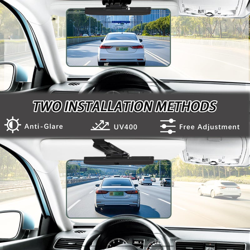 Duwai Sun Visor Extender for Carsï¼ŒAdjustable Car Visor Extender Sun Blocker(UV400) ï¼ŒPolarized Car Sun Visorï¼ŒSafe Driving Extension for Glareï¼ŒClip on Sun Visors for Cars, Universal (Universal, L) - Image 2