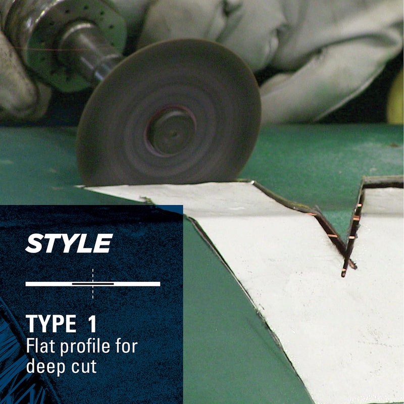 Weiler 56091 3" x 1/16" Wolverine Type 1 Cut-Off Wheel, A36T, 3/8" A.H. 10 Pack - Image 2