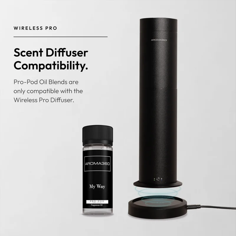 Aroma360  My Way Pro-Pod Oil Blend - Hotel Inspired for Luxury Essential Oil Diffusers - Aromatherapy Scent Diffuser Oil - Leather, Sandalwood, and Amber - 50 mL, 1.7 fl oz  | Best Price UAE
