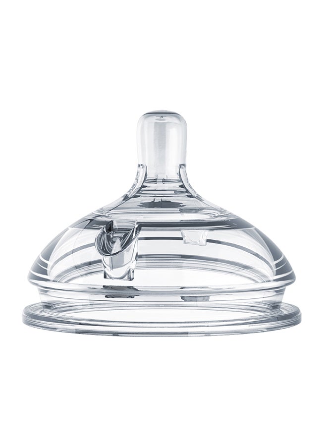 comotomo زجاجة رضاعة طبيعية 250 مل مع عبوة من حلمتين سيليكون طبيعيتين، 3 فتحات مع تدفق سريع، للأطفال من سن 6 أشهر فما فوق - Image 4