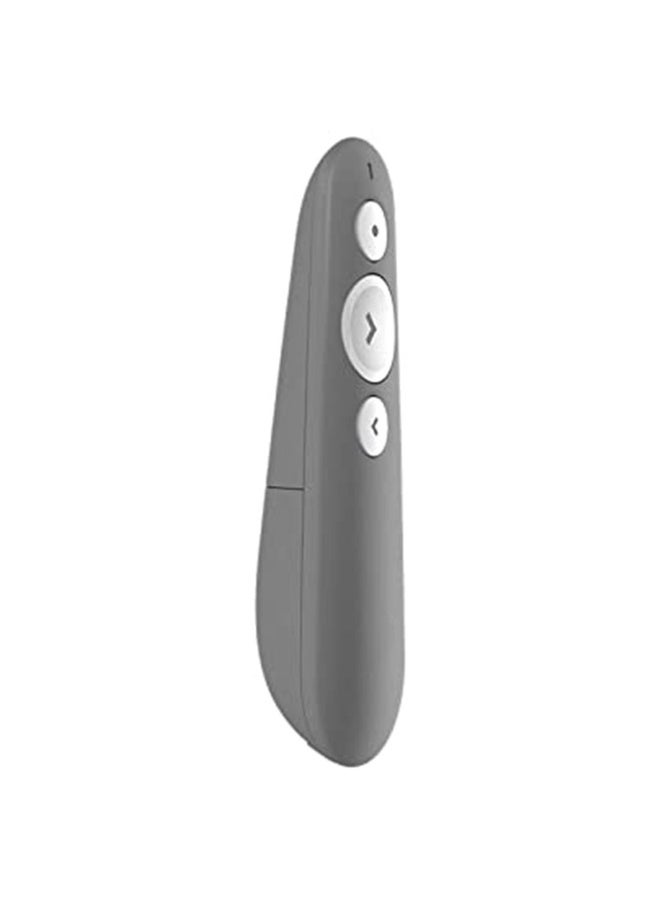 Wireless Presentation Remote R500 , 2.4 GHz and Bluetooth, USB-Receiver, Red Laser Pointer, 20-Meter Operating Range, 3 Buttons, PC/Mac/Android/iOS Grey - Image 3