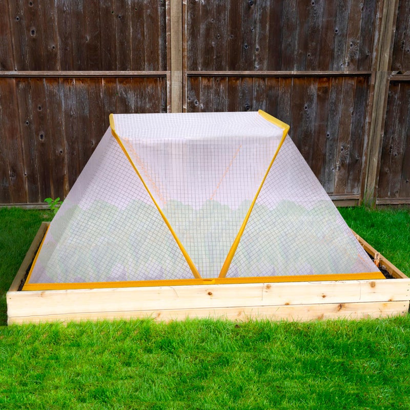 DECOHS 32" x 13" x 14" Garden Row Accelerator Plants Cover, Foldable Raised Garden Beds Vegetable Rows Plant Protector, Plant Net Cage Guard Greenhouse Cover for Protecting Vegetable Fruit from Animals - Image 5