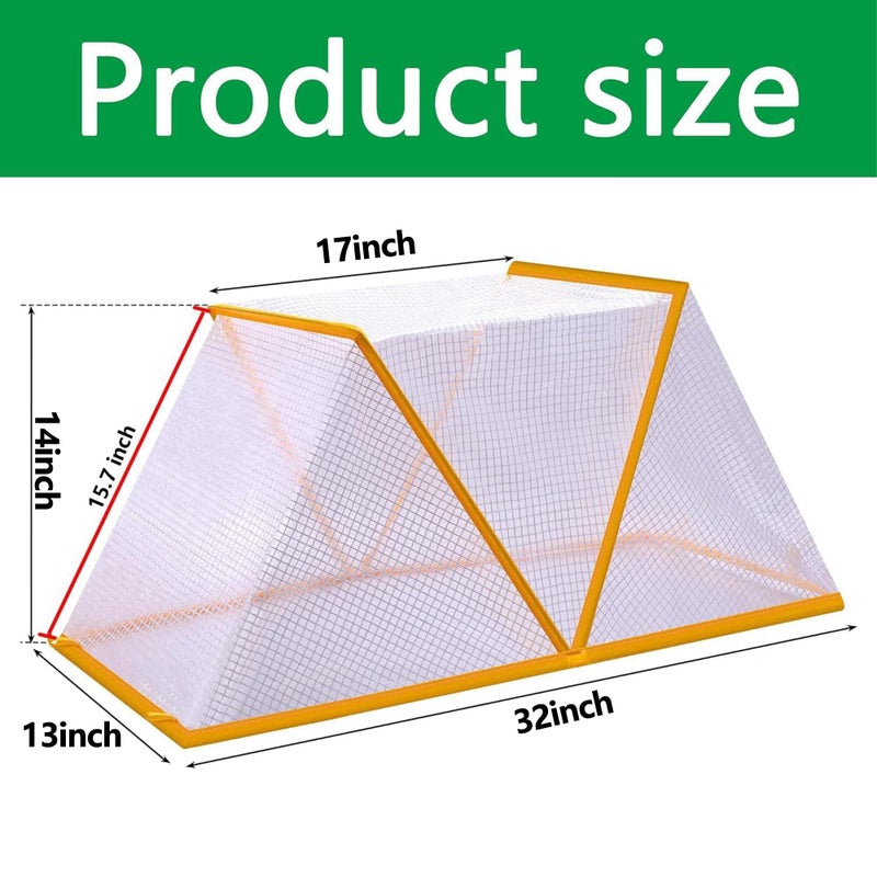 DECOHS 32" x 13" x 14" Garden Row Accelerator Plants Cover, Foldable Raised Garden Beds Vegetable Rows Plant Protector, Plant Net Cage Guard Greenhouse Cover for Protecting Vegetable Fruit from Animals - Image 2