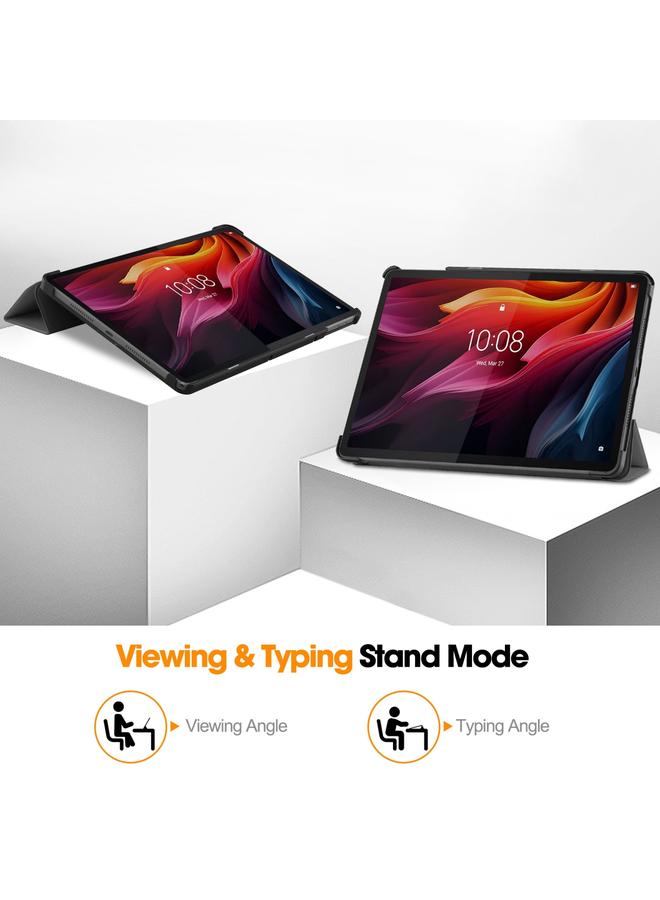 اس-توب جراب لجهاز Lenovo Tab K11 Plus، جراب جلدي ذكي بثلاث طيات، بتصميم كلاسيكي - Image 5