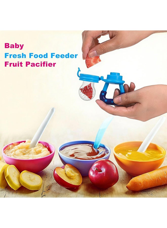 1 Pack 3 Pcs Baby Fruit Feeder Weaning Dummies Set, Food Feeder Pacifiers with Pacifier Clips, Teething Dummy for Babies, Infants & Toddlers - Image 4