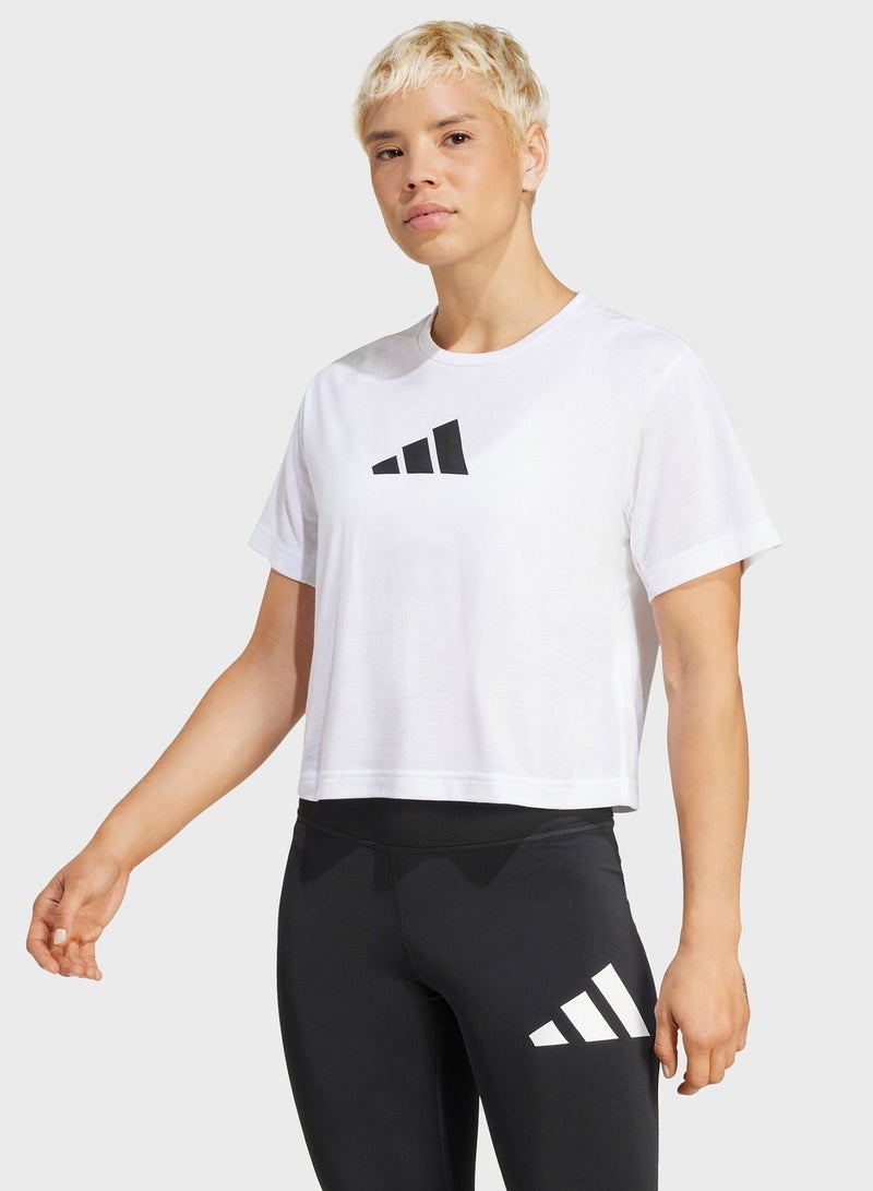 Adidas Essential Big Logo Performance Training T-Shirt - Image 1