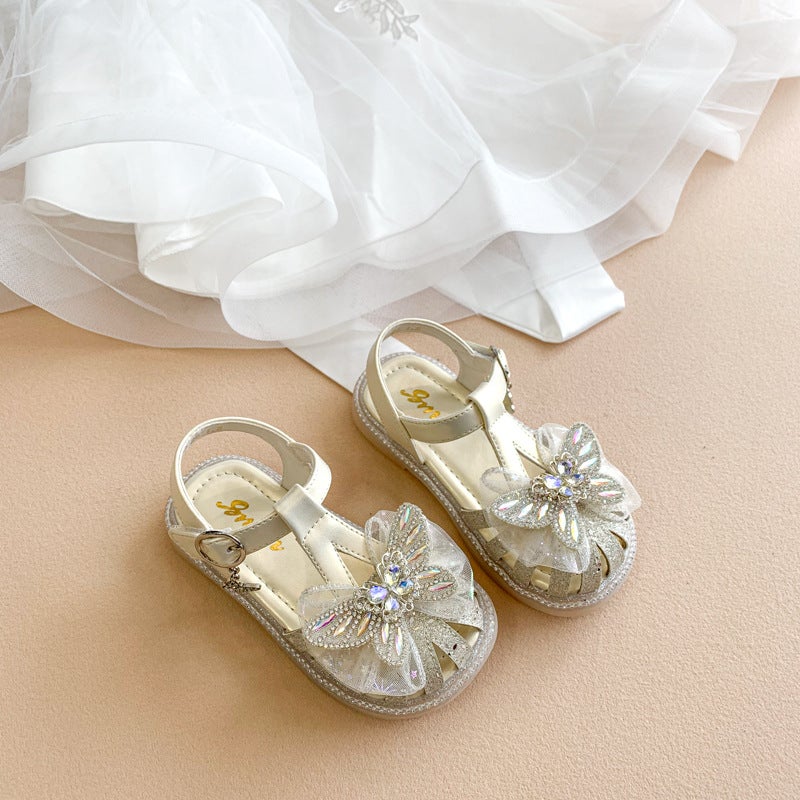 Girls' Sandals 2025 Arrival Bow Princess Shoes Korean Style Soft-Soled Toe Toe Children'S All-Match Single-Layer Shoes - Image 4