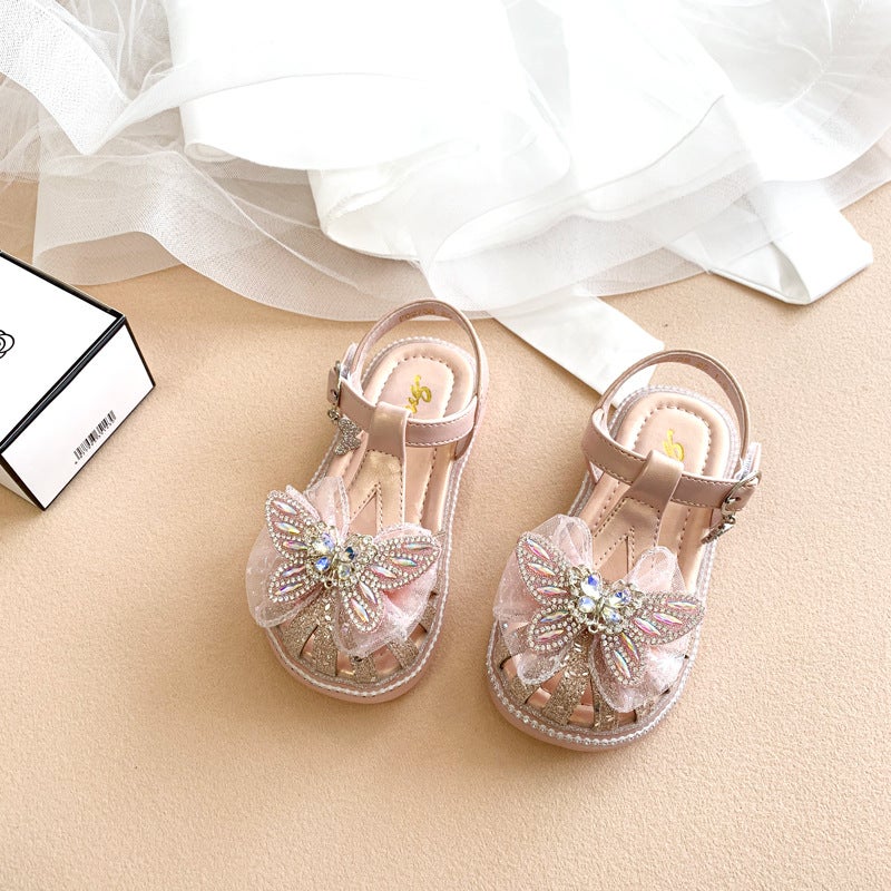 Girls' Sandals 2025 Arrival Bow Princess Shoes Korean Style Soft-Soled Toe Toe Children'S All-Match Single-Layer Shoes - Image 5