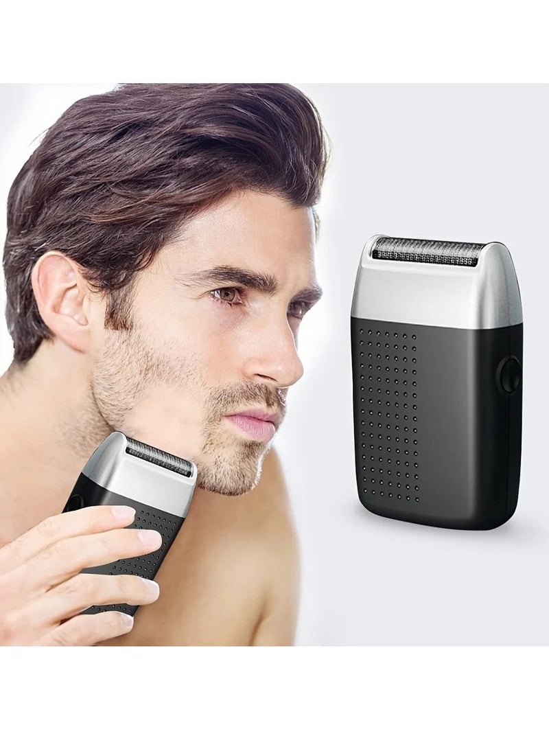 AROAQ ماكينة حلاقة كهربائية للرأس والشعر، ماكينة حلاقة كهربائية لاسلكية وقابلة لإعادة الشحن، ماكينة حلاقة صغيرة الحجم وقابلة للحمل، محرك عالي السرعة ومنخفض الضوضاء، ماكينة حلاقة شعر الرأس للرجال، (قطعة واحدة، أسود) - Image 2