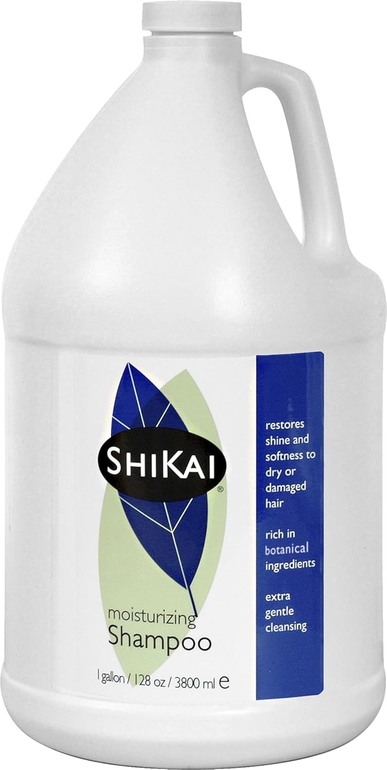 SHIKAI شامبو شيكاي المرطب (بدون رائحة، 1 جالون) | تنظيف لطيف إضافي للاستخدام اليومي | تركيبة نباتية متوازنة الحموضة لشعر وفروة رأس نظيفين