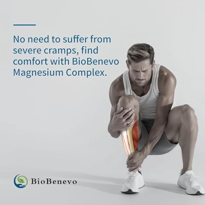 BioBenevo 5-in-1 Magnesium Complex | 320mg of Magnesium Glycinate, Malate, Citrate… | Support for Sleep, Muscle Relaxation, and Energy Metabolism | High Absorption | Vegan, Non-GMO | 120 Capsules - Image 5