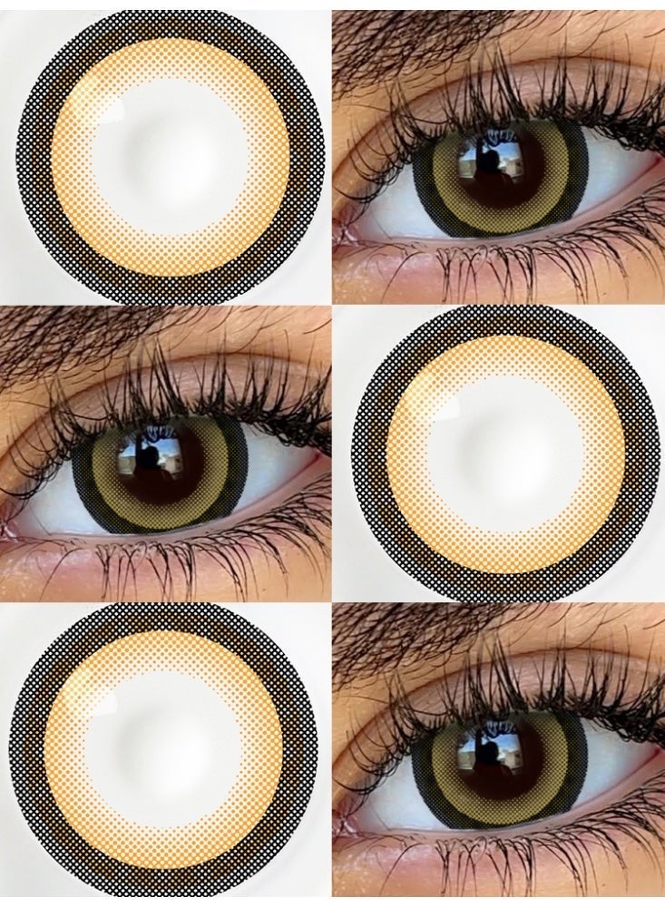 يواي عدسات لاصقة ملونة UYAAI لاتيه بقياس 14.50 مم قابلة للاستخدام لمدة سنة للارتداء اليومي - Image 2
