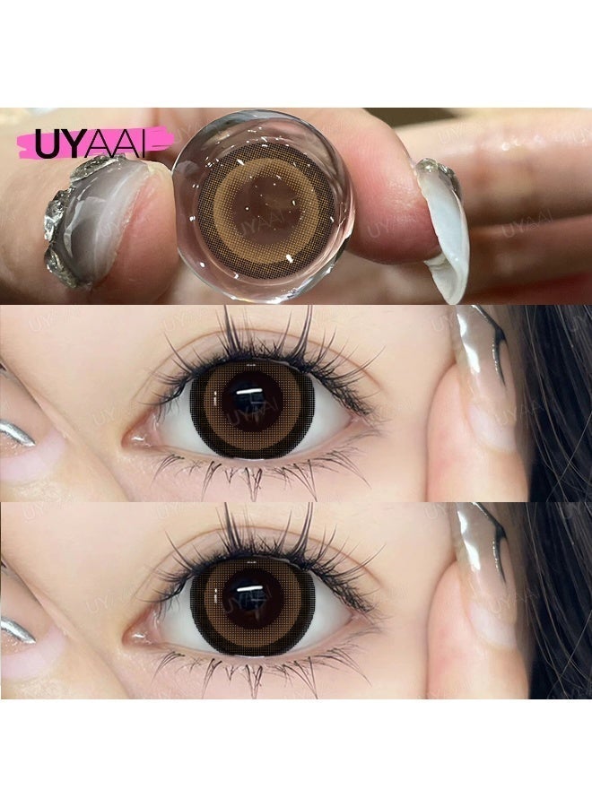يواي عدسات لاصقة ملونة UYAAI لاتيه بقياس 14.50 مم قابلة للاستخدام لمدة سنة للارتداء اليومي - Image 5