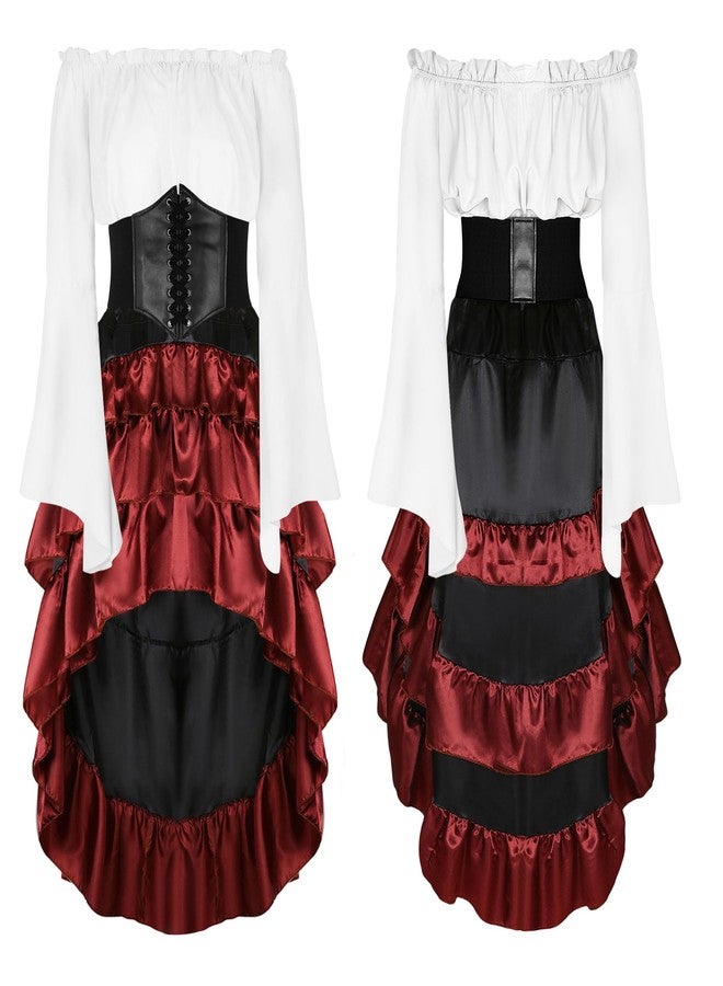 CICOCI Pirate Costume Women Outfits Renaissance Corset Steampunk Skirt Top Pirate Accessories Full Halloween Costume - Image 3