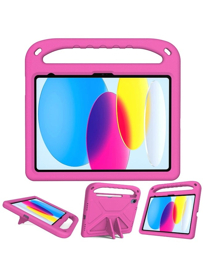 قضية الأطفال لـ iPad (A16) 11 بوصة (2025) EVA رغوة خفيفة الوزن مقاومة للصدمات Duable غطاء اللوح مع مقبض وقف قضية للأطفال Firendly (الوردي) - Image 1