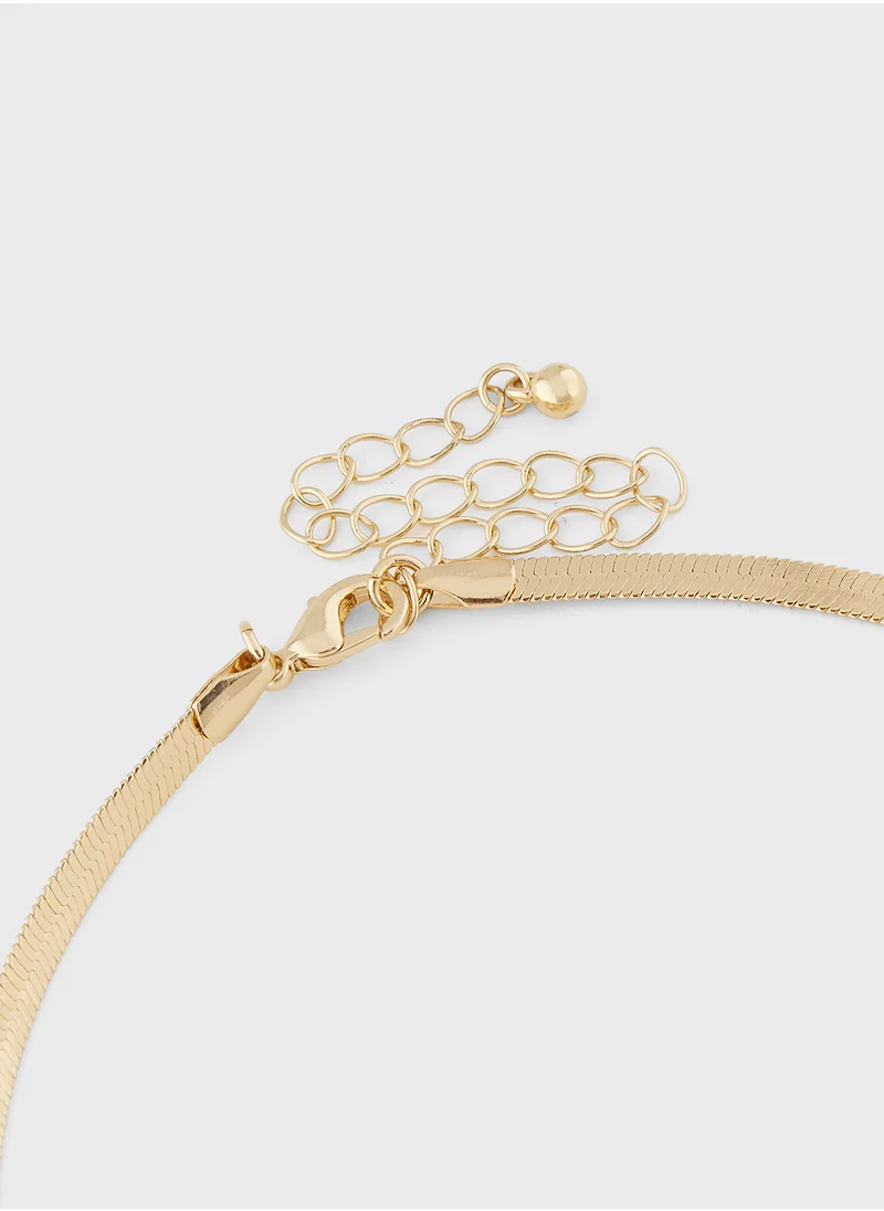 جينجر Essential Snake Chain Necklace