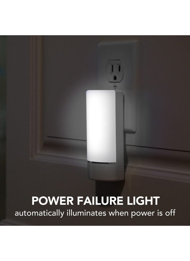 Sunbeam - 3Pack Emergency Power Failure Night Lights 5In1 Multicolor Led Light Automatic Dusk To Dawn Motion Sensor For Bedrooms Hallways Black Outs Foldable Plug Flashlight Rechargeable - Image 1