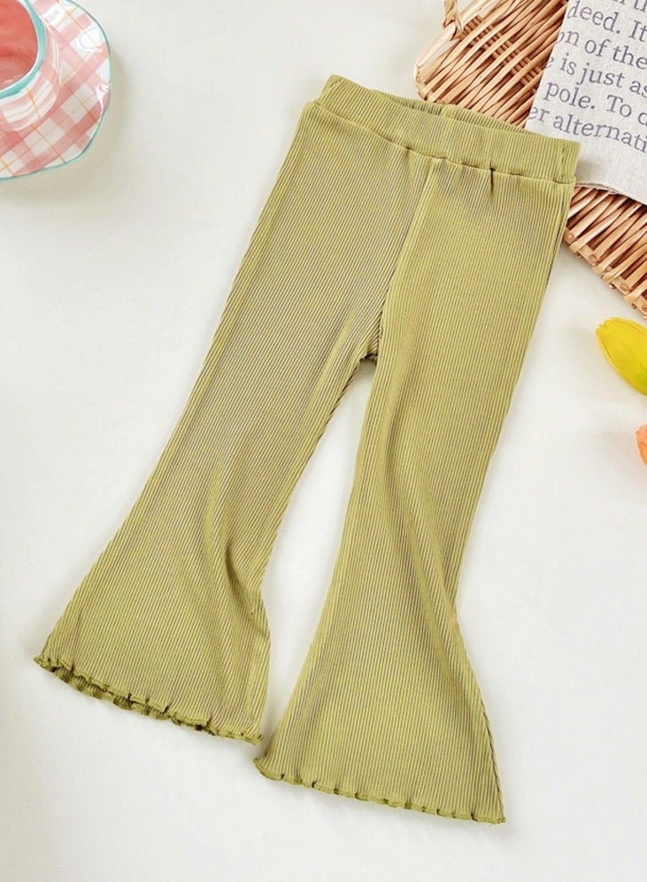 إسكدنيا بنت قطن bellbottle لهاث طويل قطن ليمون أخضر