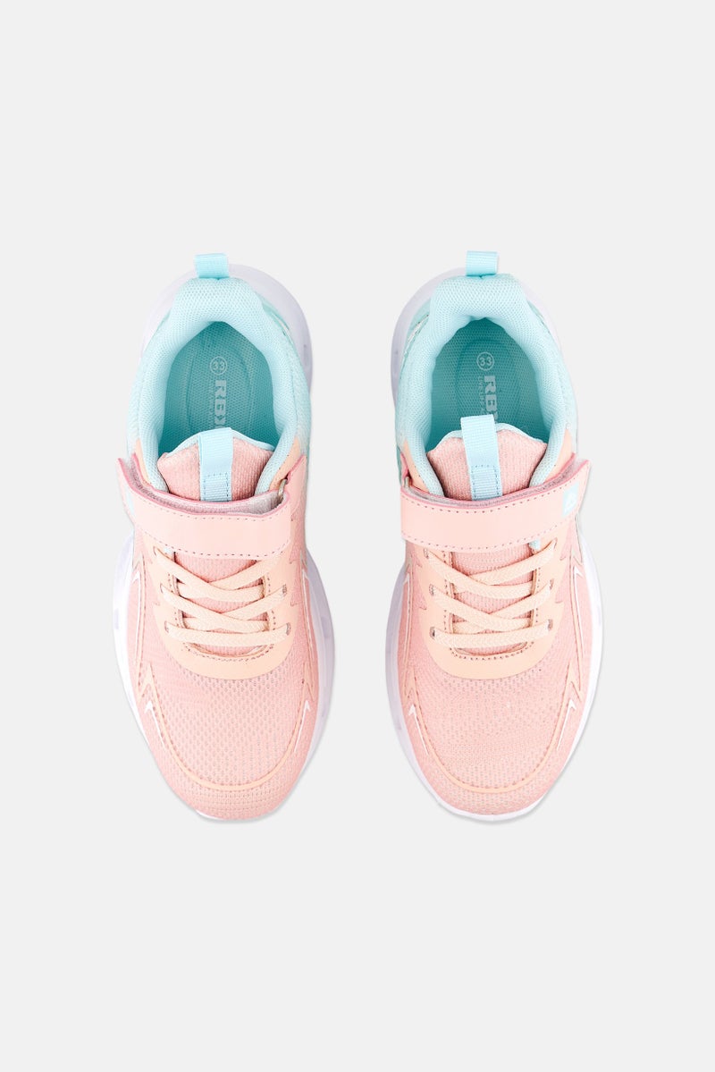 RBX Kids Girl Velcro Closure Training Shoes, Pink  - Image 4