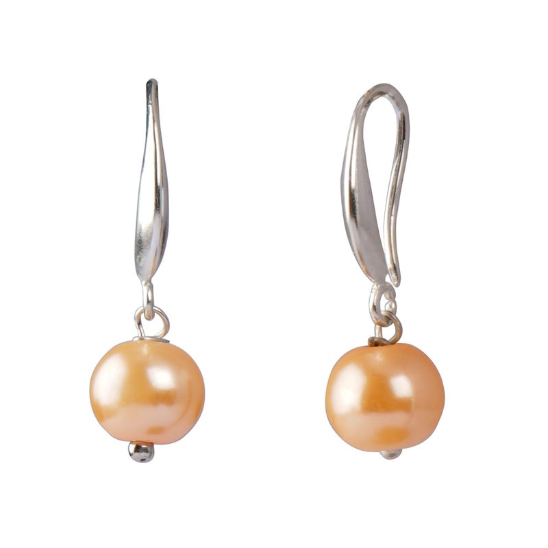 JFL - Jewellery for Less Combo Imitation 8mm Round Pearl Double Strand Necklace Set Moti Mala Pearl Set With Earrings Handcrafted - Image 2