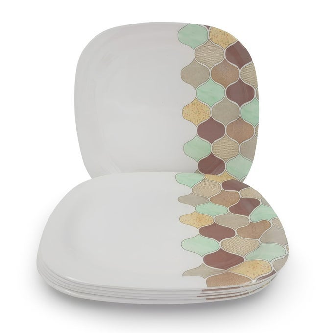 | PURE MELAMINE | BUFFET PLATE SET  TEXTURE 12.5 (6 NOS.) | STAIN FREE, GLAZED FINISH