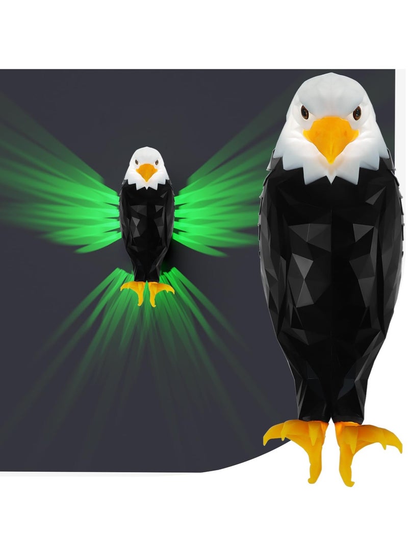 ضوء ديكور النسر – ضوء ليلي للأطفال وضوء مزاجي LED مثبت على الحائط بمغناطيس، يأتي مع جهاز تحكم عن بُعد، شحن USB، يعمل بالبطارية وقابل للإزالة وإعادة الشحن - Image 1