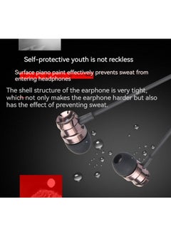 Generic In-ear wired sports headphones e-sports music headphones (black)  - Image 2