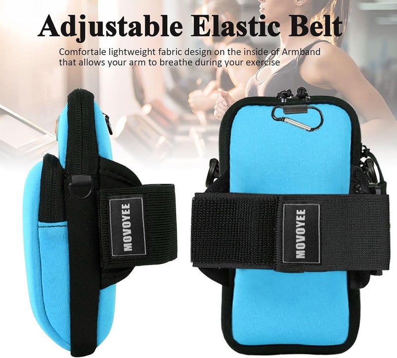 MOVOYEE Phone Holder for Running Armband,Small Cell Phone Purse Crossbody for Women Men Kids,iPhone 11 12 13 14 15 16e 16 Pro Max Xs Xr X Plus Mini Galaxy Ultra Note 20 Pouch Exercise Arm Bands Bags - Image 5