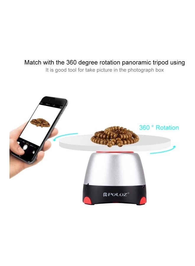 NIBEMINENT Electronic Panoramic Head With Plate And Remote Controller For Smartphones/GoPro DSLR Camera Silver/Black/White  - Image 2