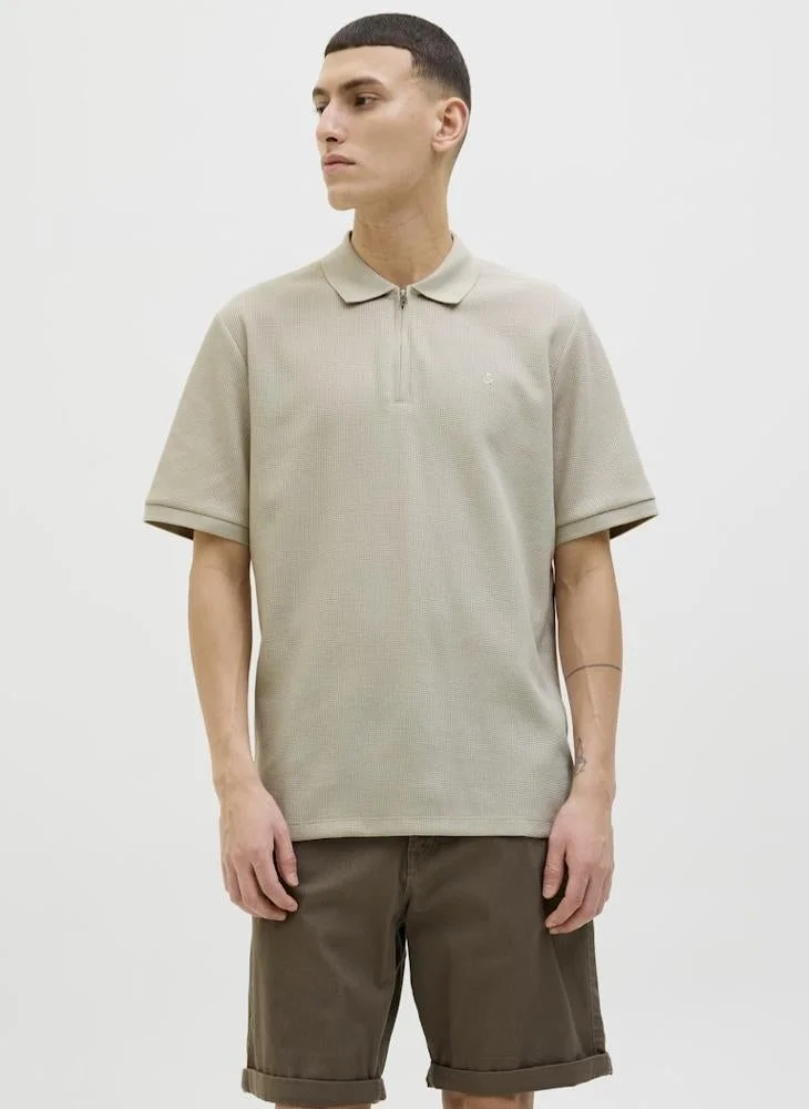 Casual Half Zip Polo