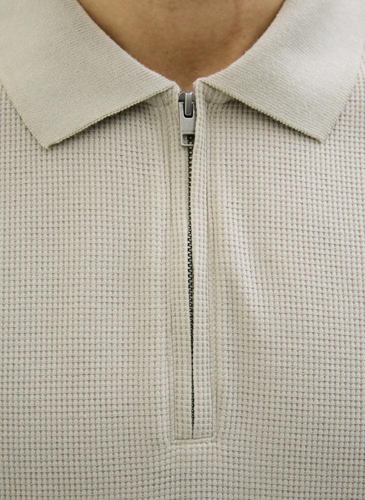 JACK & JONES Casual Half Zip Polo - Image 3