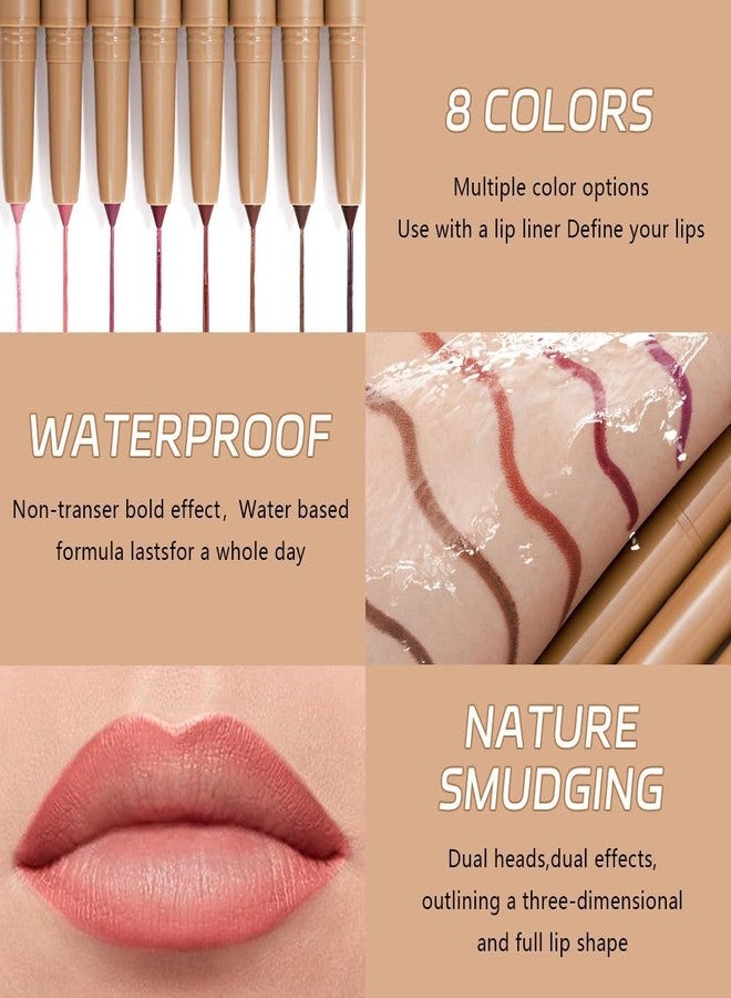 Hxssll Matte Lip Liner - Dual-Ended Retractable Pencil with Silicone Smudger, Waterproof Long Wear Crayon for Flawless Contour & Plump Lips, Vegan Cruelty-Free Beauty for Everyday Elegance (02#, 1PCS) - Image 5