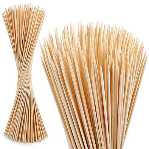 NadaKin 200 PCS Bamboo Marshmallow Roasting Sticks SMores Skewers for Fire Pit Extra Long 30 Inch Heavy Duty 5mm Thick Wooden SMores Sticks for Open Fire Pits Roaster Barbecue Hot Dog Camping Kebab Sausage 