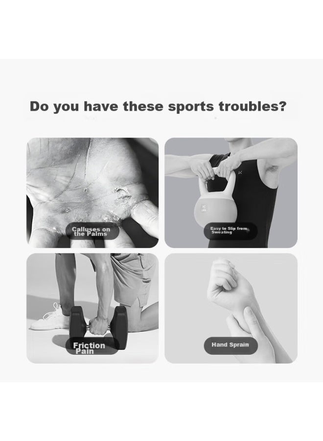 Keep Fitness Gloves For Men And Women, Gel 3d Palm Pads, Sports Equipment Training, Cycling Half-finger Non-slip Wrist Guard, Classic Black, Size L - Image 2