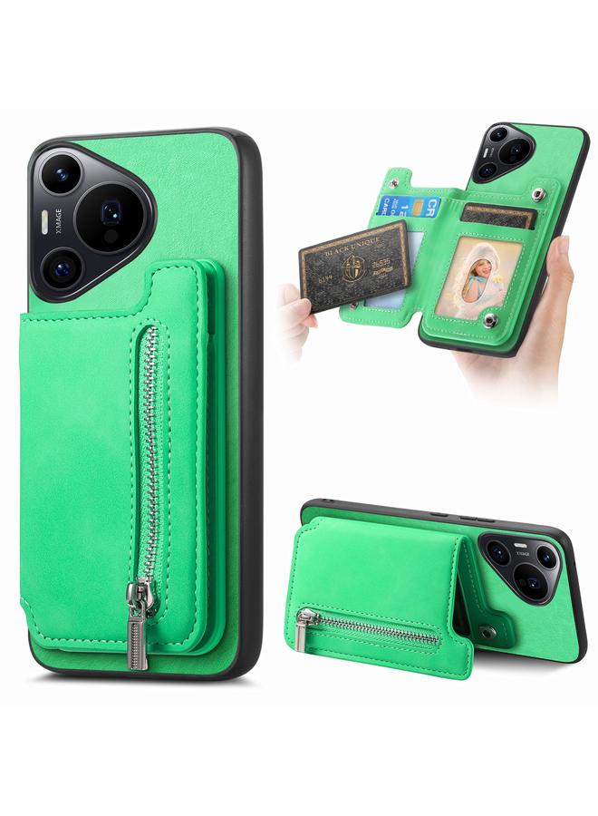 Zaboon Case For Huawei Pura 70 Pro Retro MagSafe Zipper Wallet Card Bag Back Phone Case - Image 1